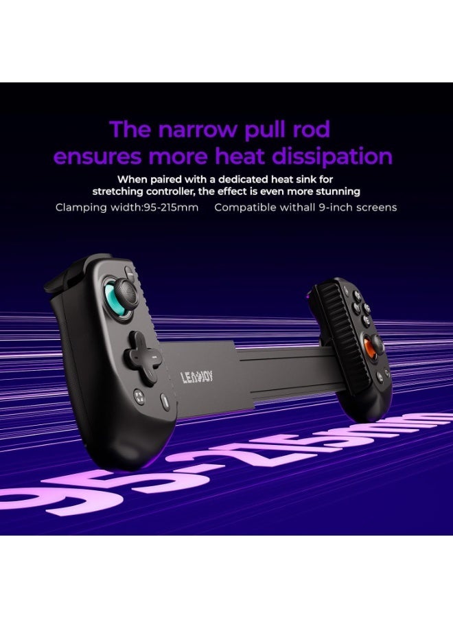 LEADJOY وحدة تحكم ألعاب لاسلكية LeadJoy Blead Plus الاحترافية مع خاصية التمدد لجهاز Switch/Switch 2/Android/iOS/PC مع زناد هول/عصا التحكم، مفتاحين خلفيين قابلين للتخصيص، نسيج مضاد للانزلاق ومقابض أكثر سمكًا، محمولة، خفيفة الوزن، بطارية 600mAh - Image 3